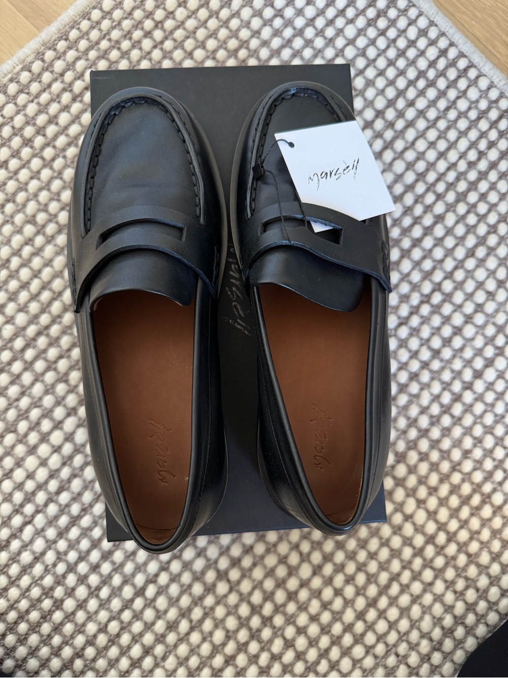 Marsèll Mocasso Black Leather Loafers